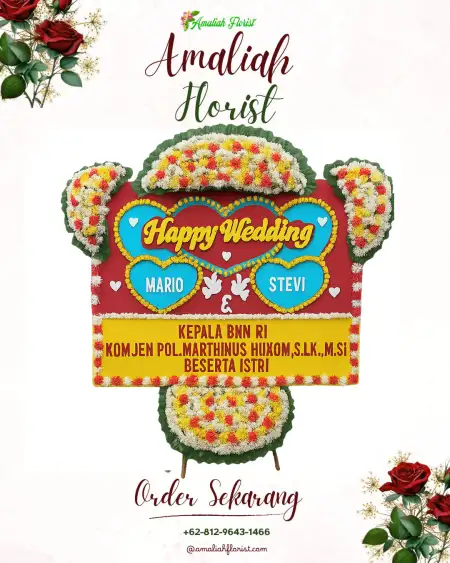 Papan Bunga Pernikahan Galeh